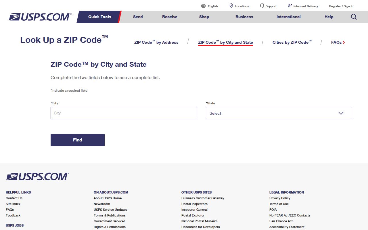 USPS city and state ZIP lookup used to verify a Harvey Illinois mailing ZIP